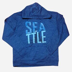 Wear Code Uni-sex Blue/Black Seattle Hoodie With Pouch Size Small
